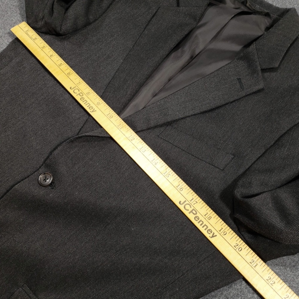 Banana Republic Blazer Mens 42 Regular Charcoal Gray Tailored Slim Sport Coat - Picture 9 of 14